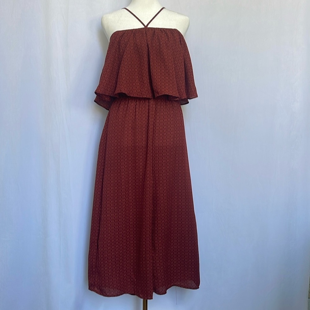 Everly Women's Jumpsuit Size Medium Overall Geometric Print Wide Cropped Leg EUC